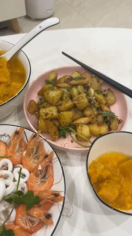 香辣孜然火腿土豆丁
