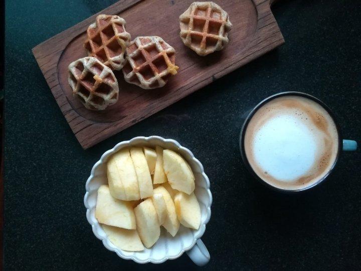 奶酪味浓浓的华夫饼
