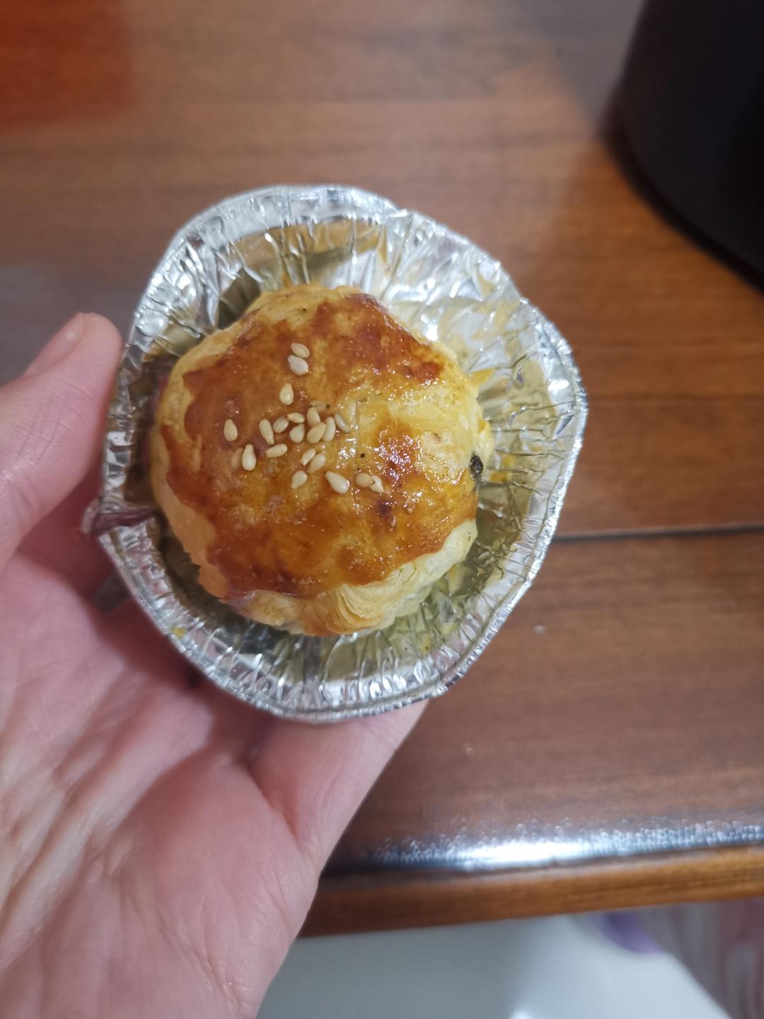 有空气炸锅就能做的小点心「酥皮汤圆」蛋挞皮与汤圆的完美结合👍👍👍
