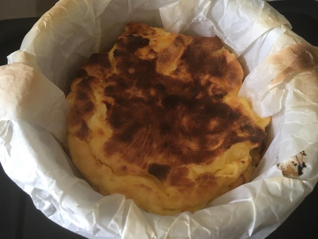 极简伪巴斯克|冰凉细腻芝士酸奶蛋糕|无油无面粉健康