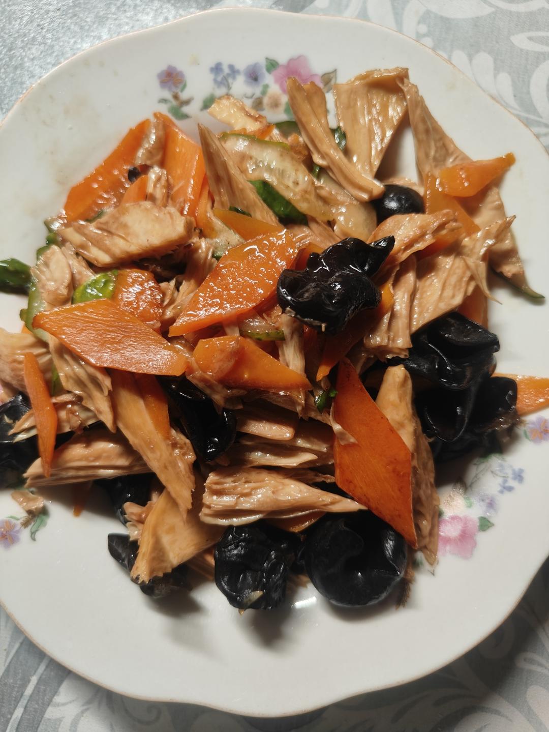素炒腐竹