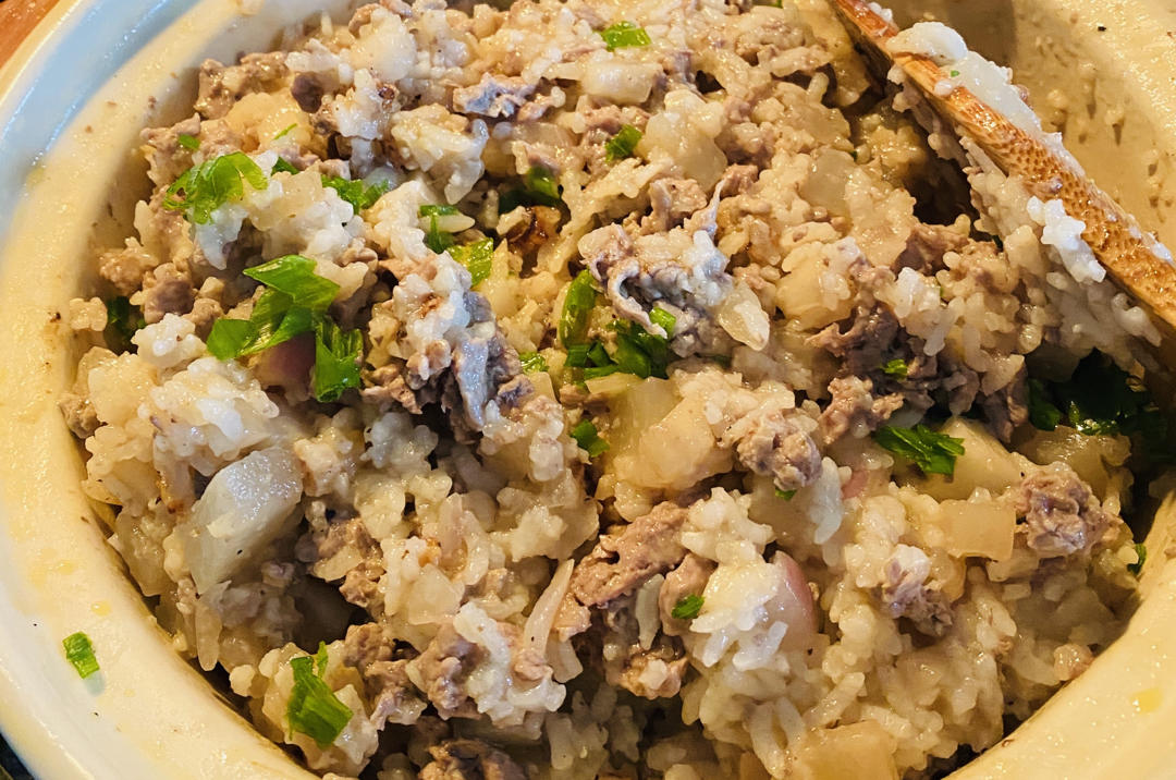 入冬后吃【羊肉松焗饭】最鲜美，一口热乎暖全身！