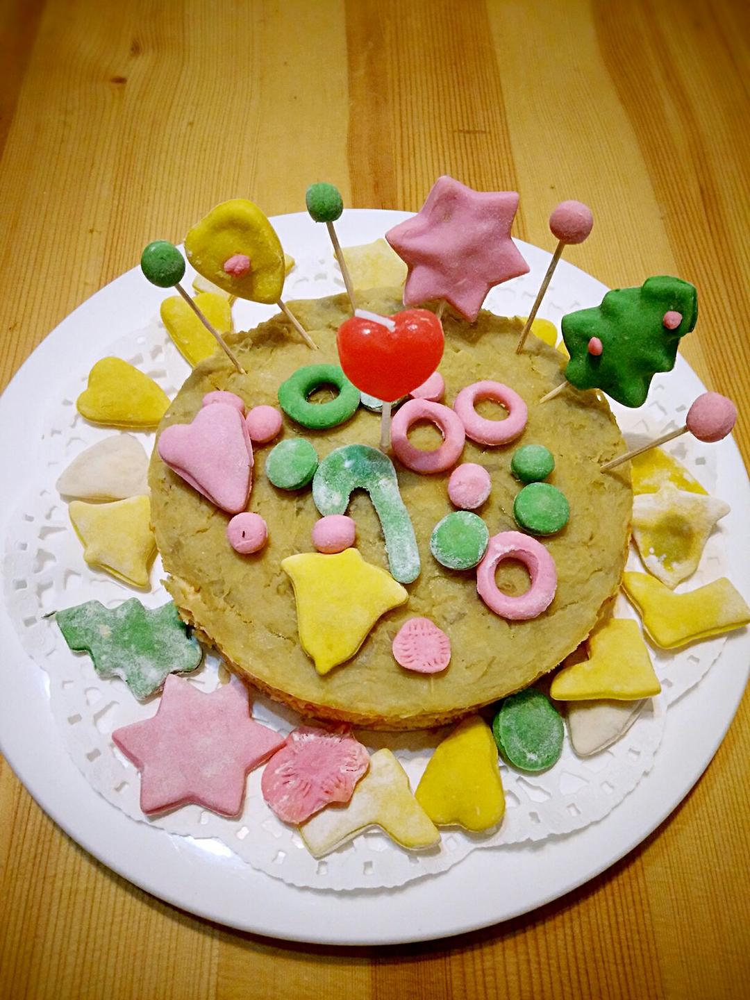 狗狗生日蛋糕（纯天然无色素无面粉）