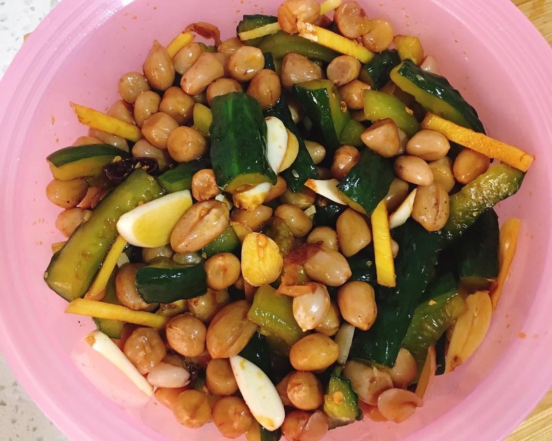 小咸菜～～黄瓜条花生米