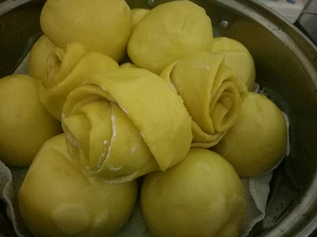 南瓜玫瑰花馒头