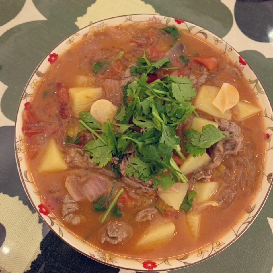 番茄牛肉片汤