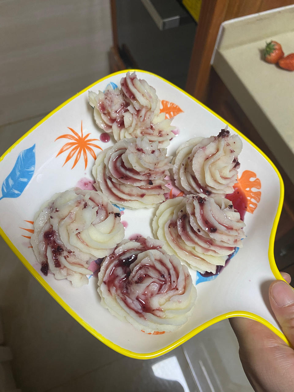 超级简单的蓝莓山药