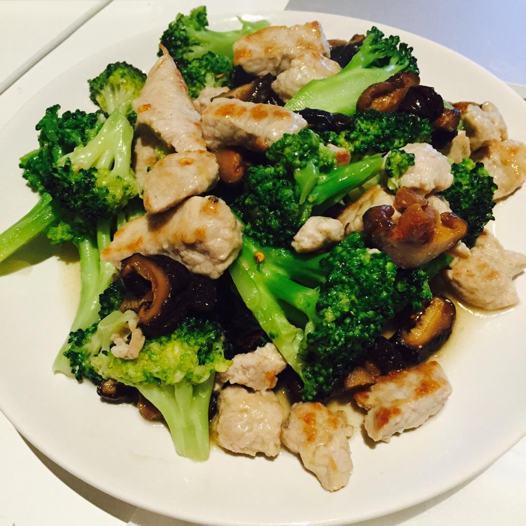 蓝瘦香菇
（西蓝花瘦肉炒香菇）