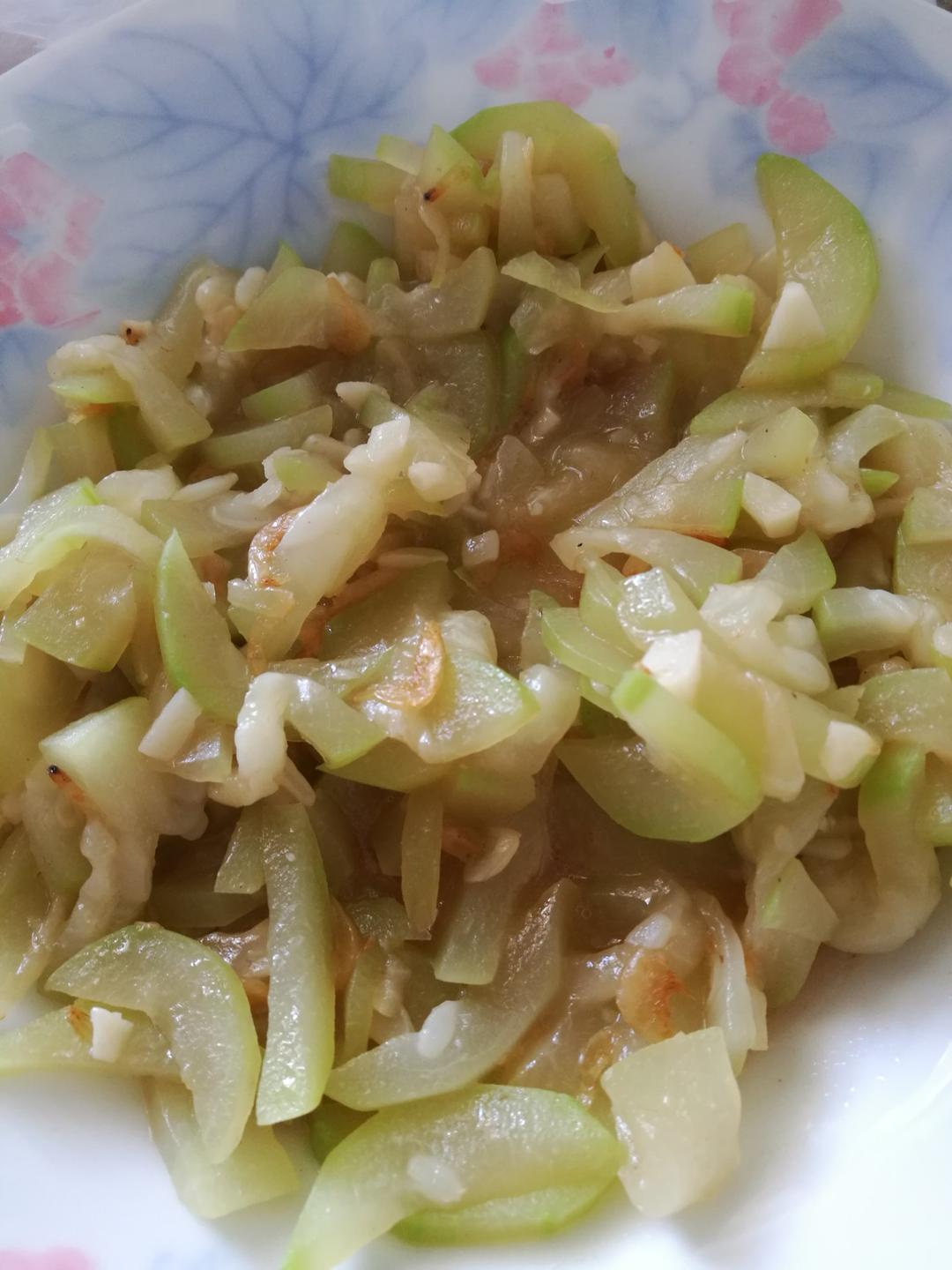 虾米炒蒲瓜
