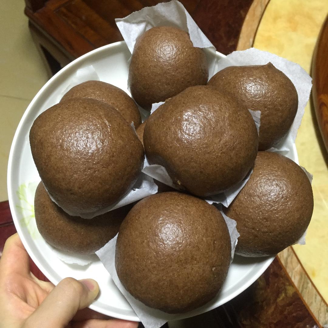 黑全麦无糖馒头