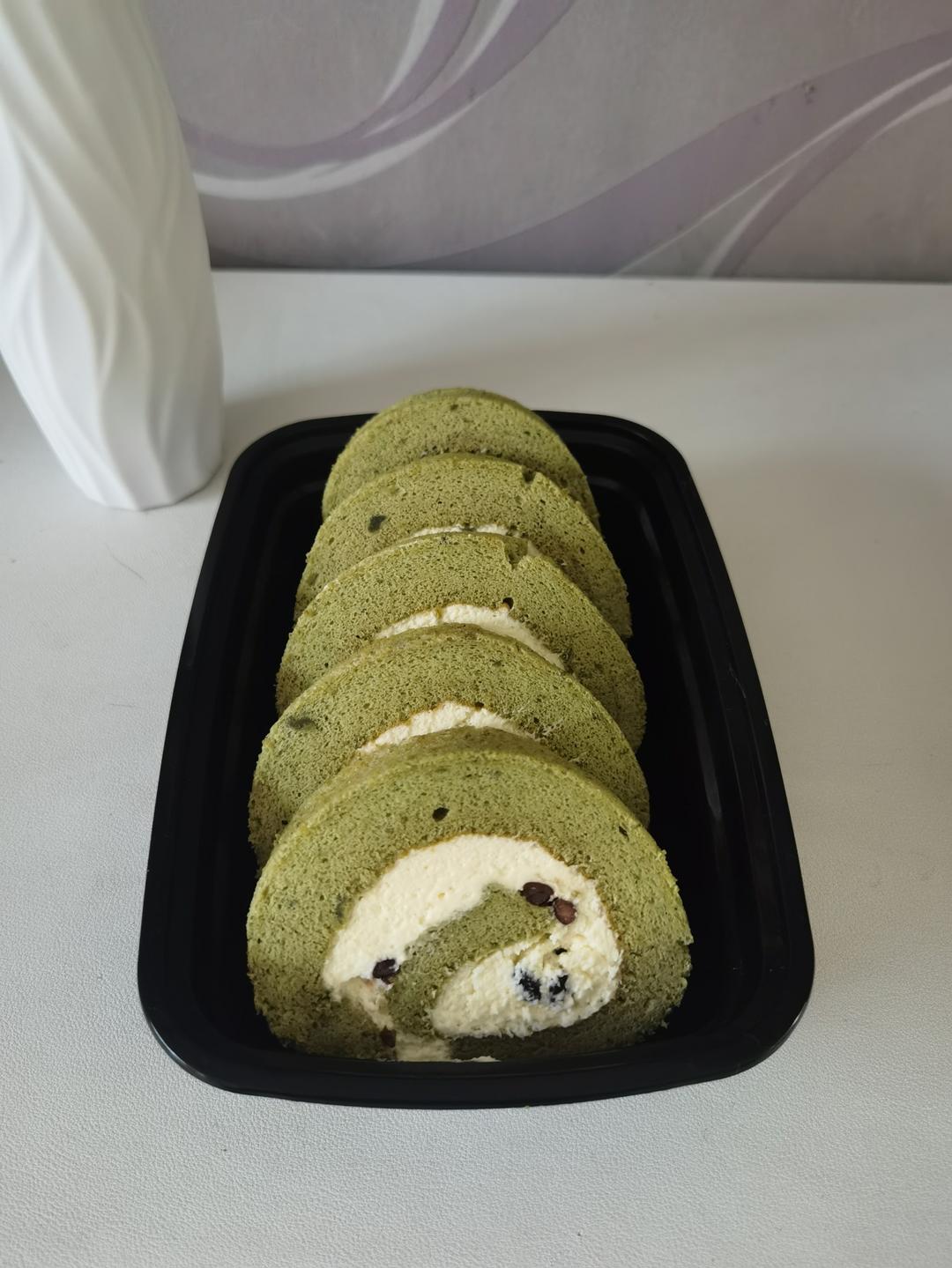 抹茶红豆蛋糕卷