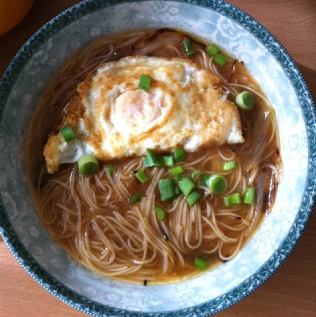 小葱麻油酱油面