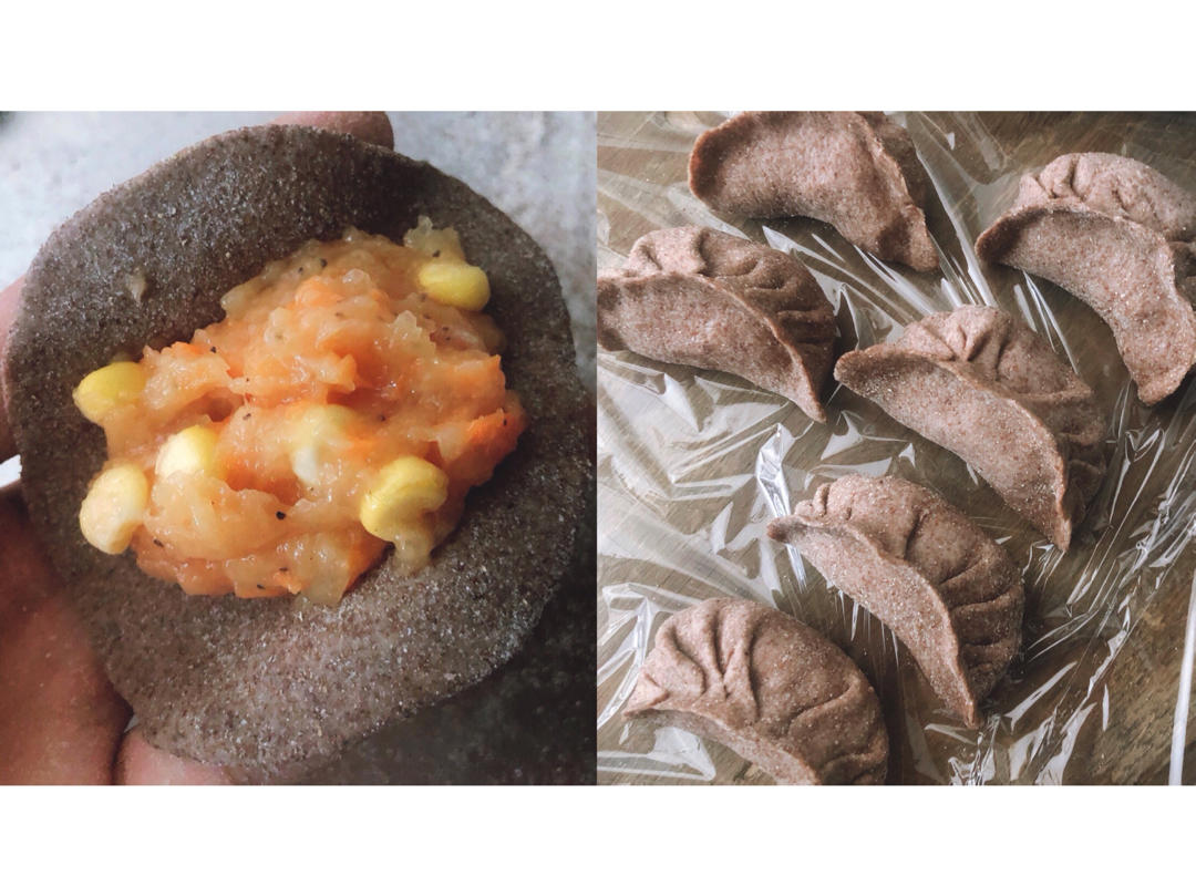 全麦饺子 自制全麦饺子皮 超好吃的全麦素饺子