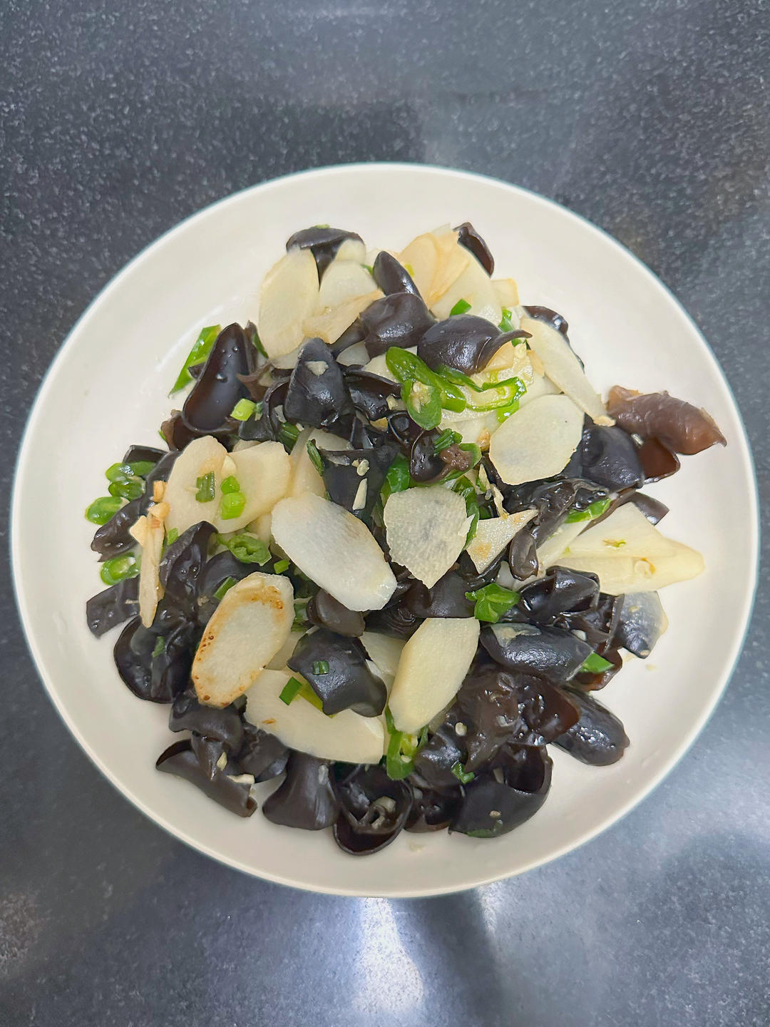 减脂木耳炒淮山