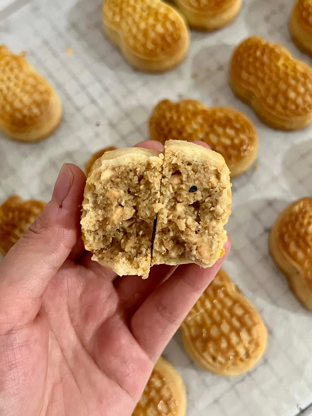 椒盐花生酥皮月饼