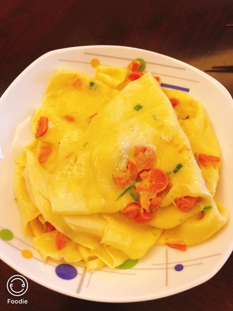 简单快手蔬菜鸡蛋煎饼