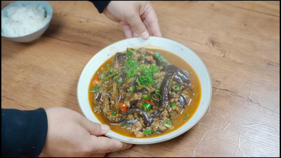 无油版肉末酱茄子