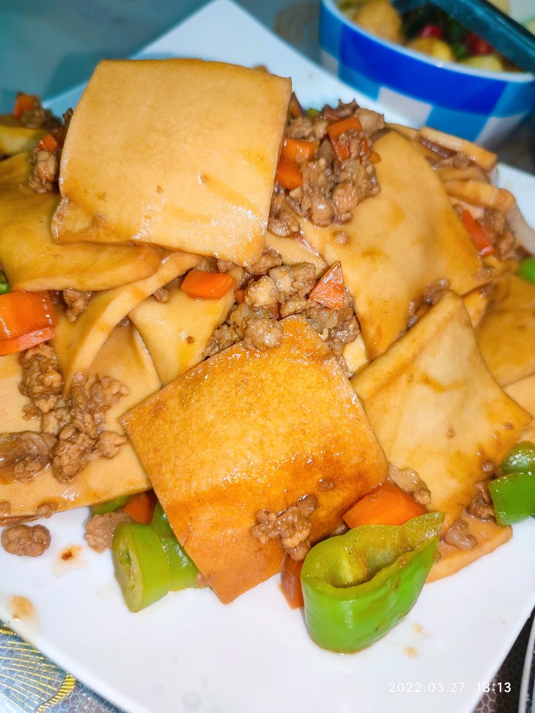 干锅千叶豆腐，千页豆腐