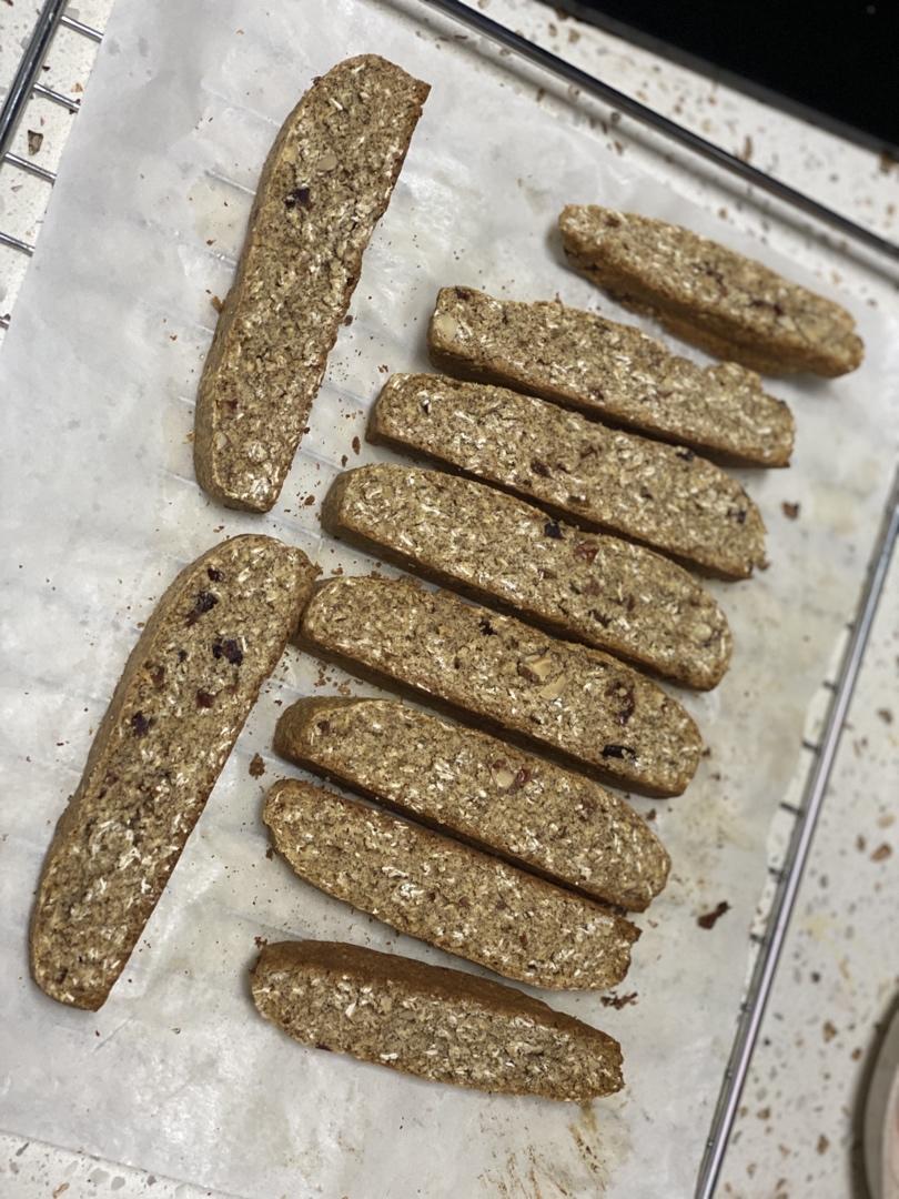 【健康零食】燕麦坚果意式脆饼