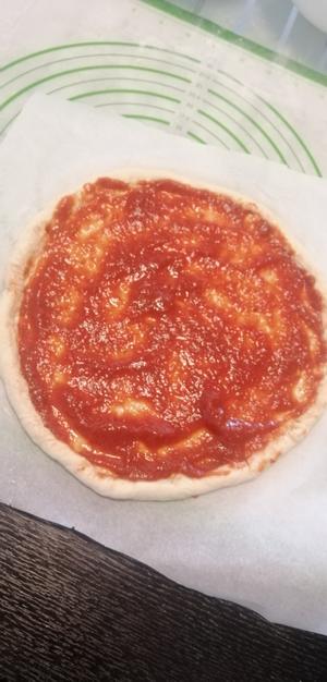 意大利披萨（冷发酵薄底）🇮🇹玛格丽特&萨拉米肠的做法 步骤12