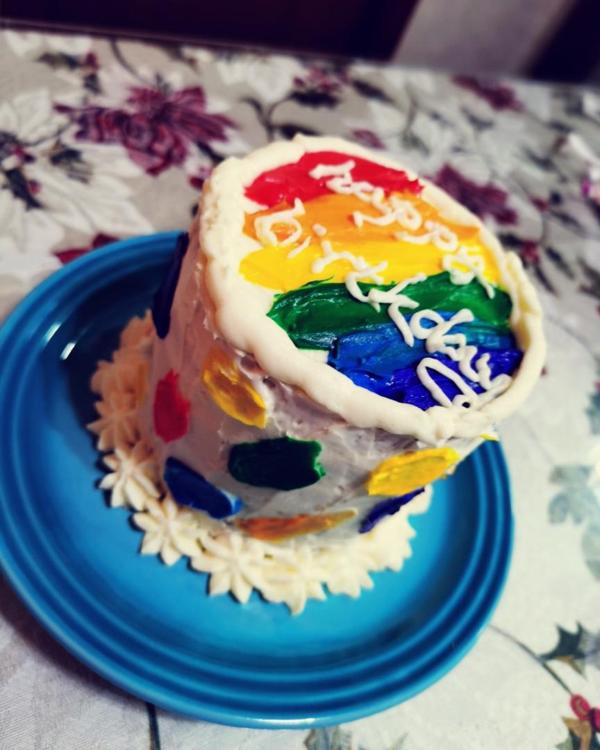 四寸彩虹蛋糕(ins网红款)的做法