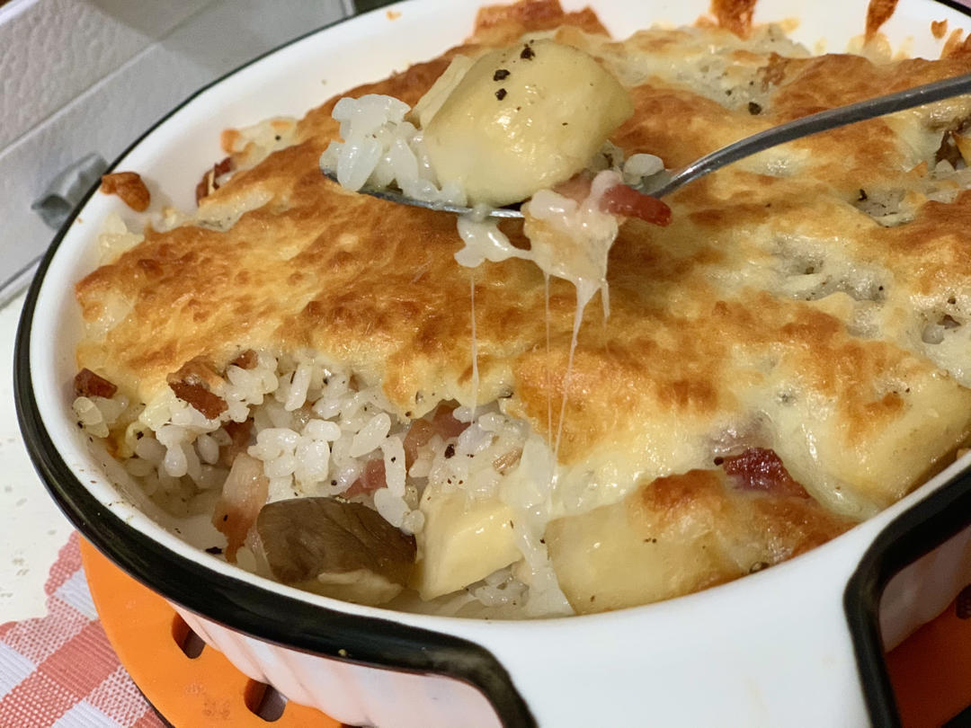 杏鲍菇焗饭 味道小清新