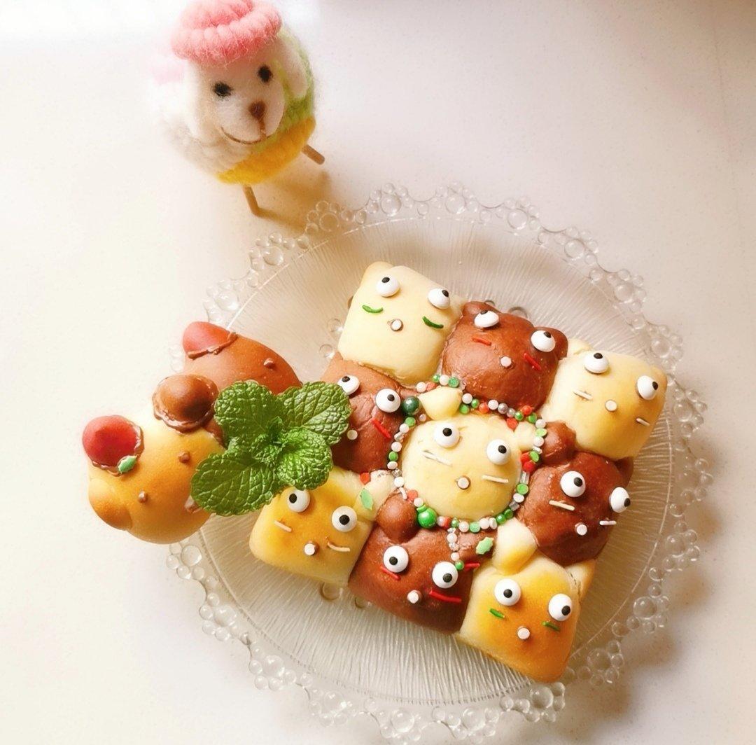 一次发酵网红小熊挤挤面包简单易做