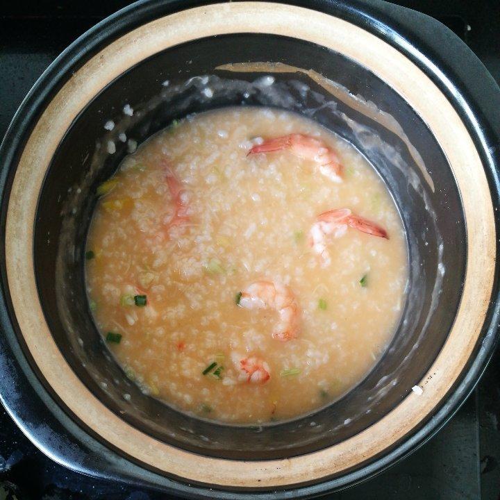 鲜虾干贝粥