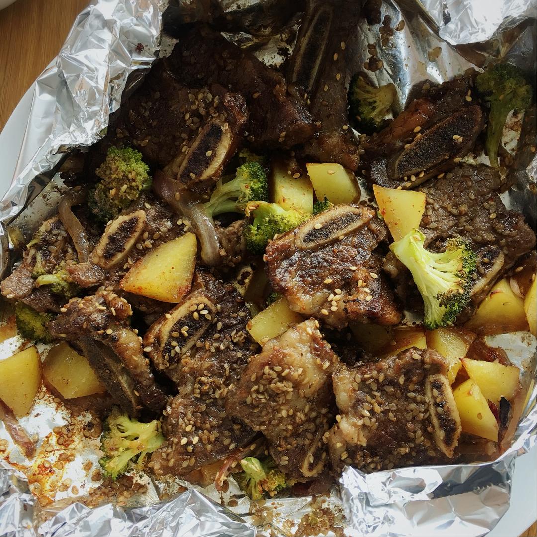 孜然土豆烤牛仔骨