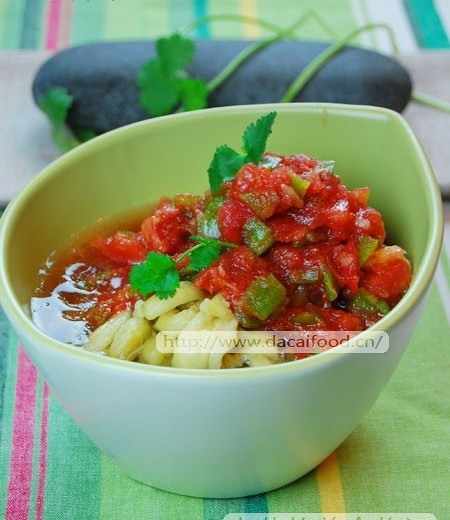 双茄拌菜的做法