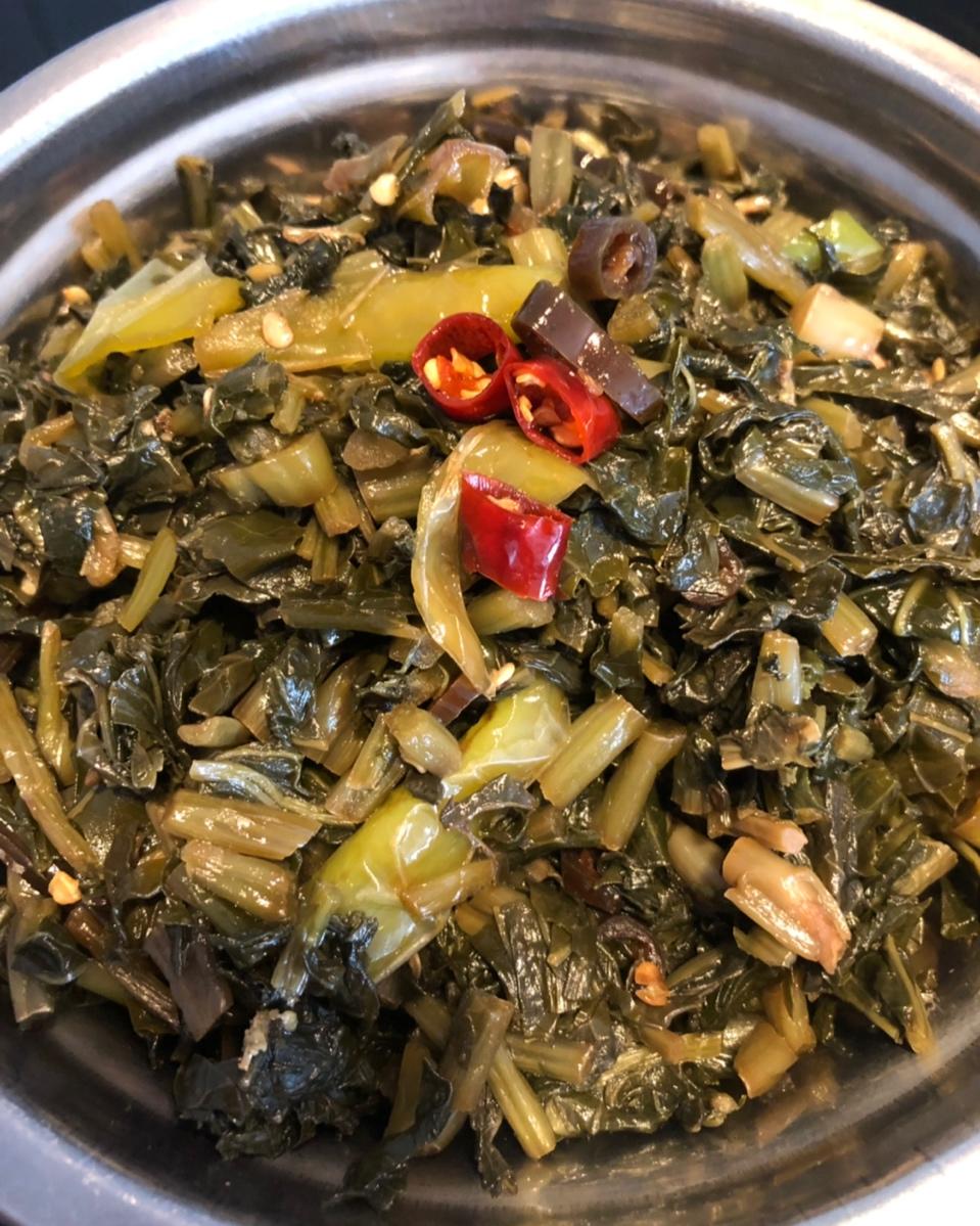 雪里蕻炒黄豆