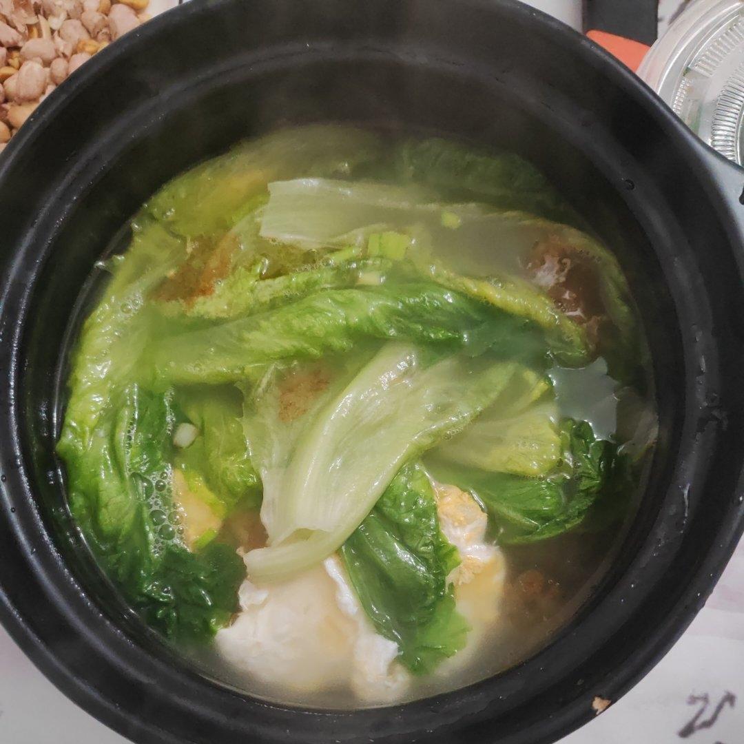 超级刮油掉称的生菜鸡蛋汤