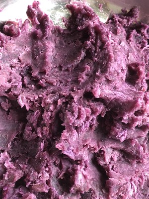 网红爆浆紫薯仙豆糕(低卡版)超长拉丝的做法 步骤2
