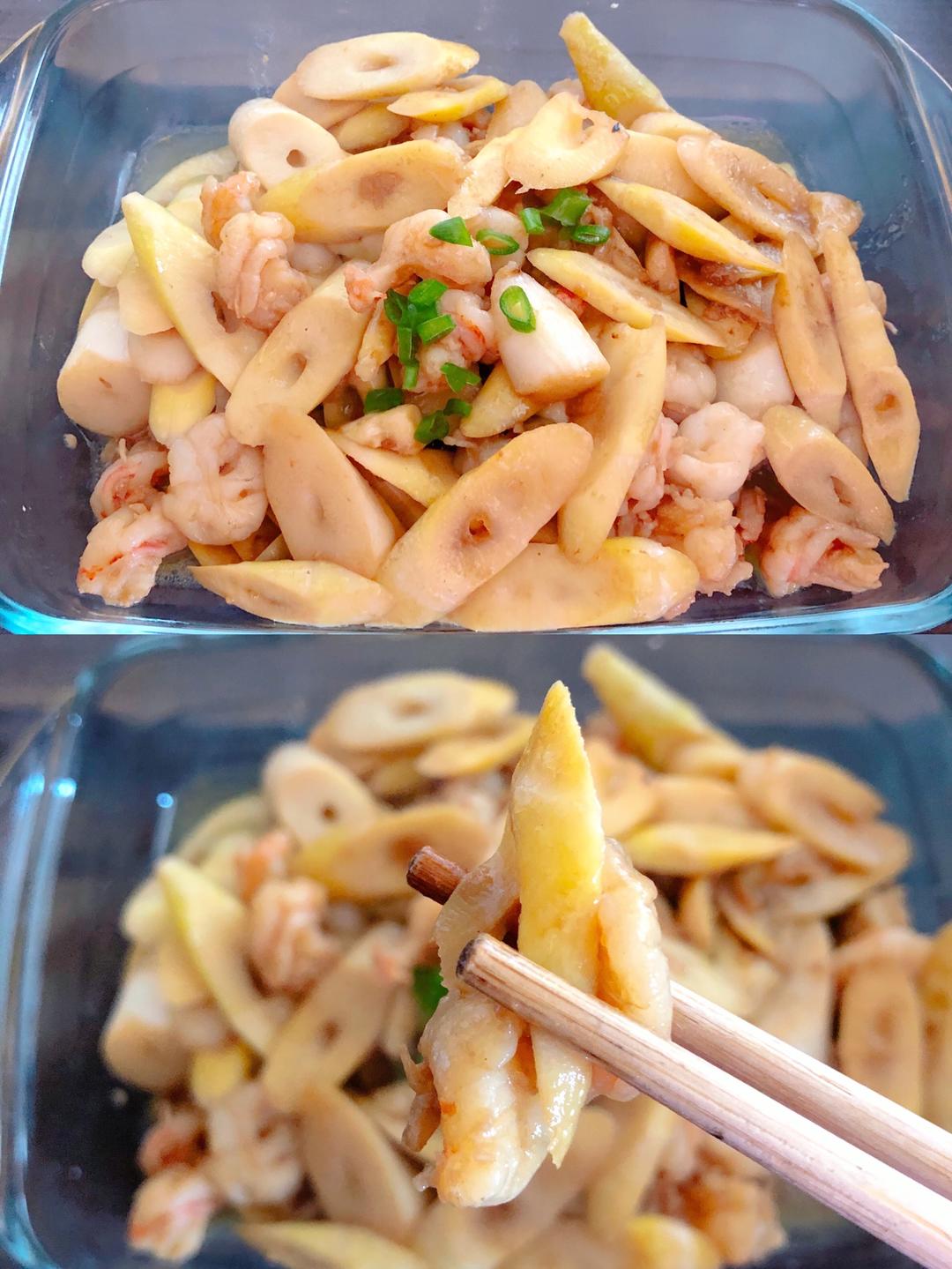 野笋配虾仁🍤的做法