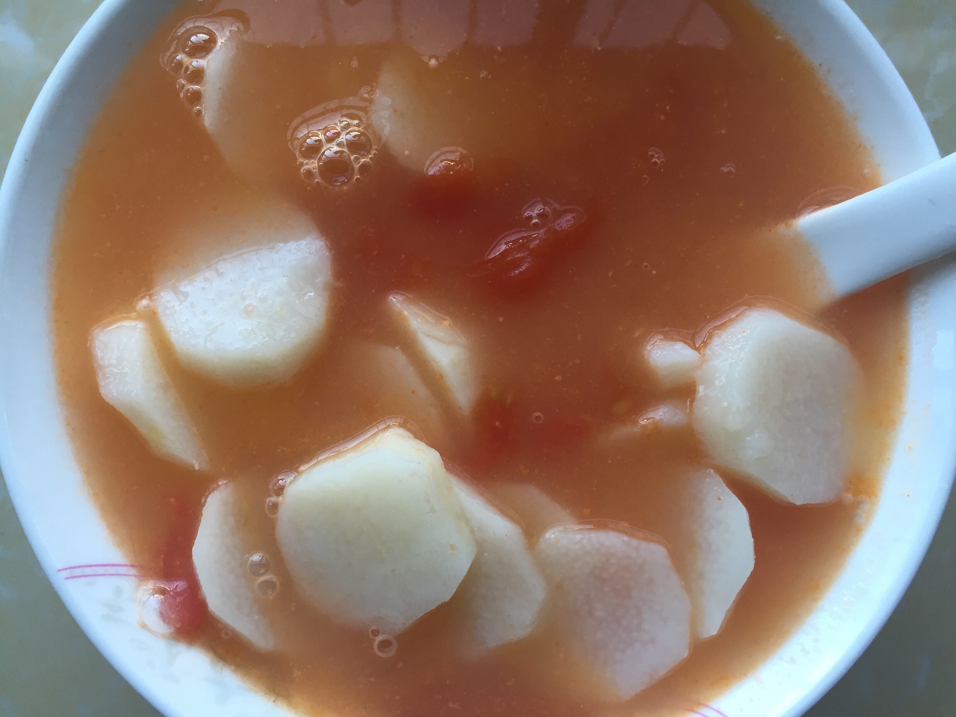 快手菜·番茄山药汤的做法