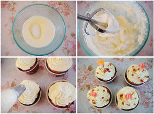 红丝绒杯子蛋糕Red velvet cupcake －红曲版本的做法 步骤3