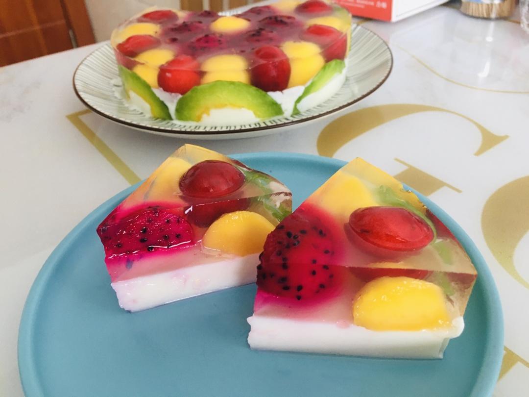 水果果冻蛋糕白凉粉