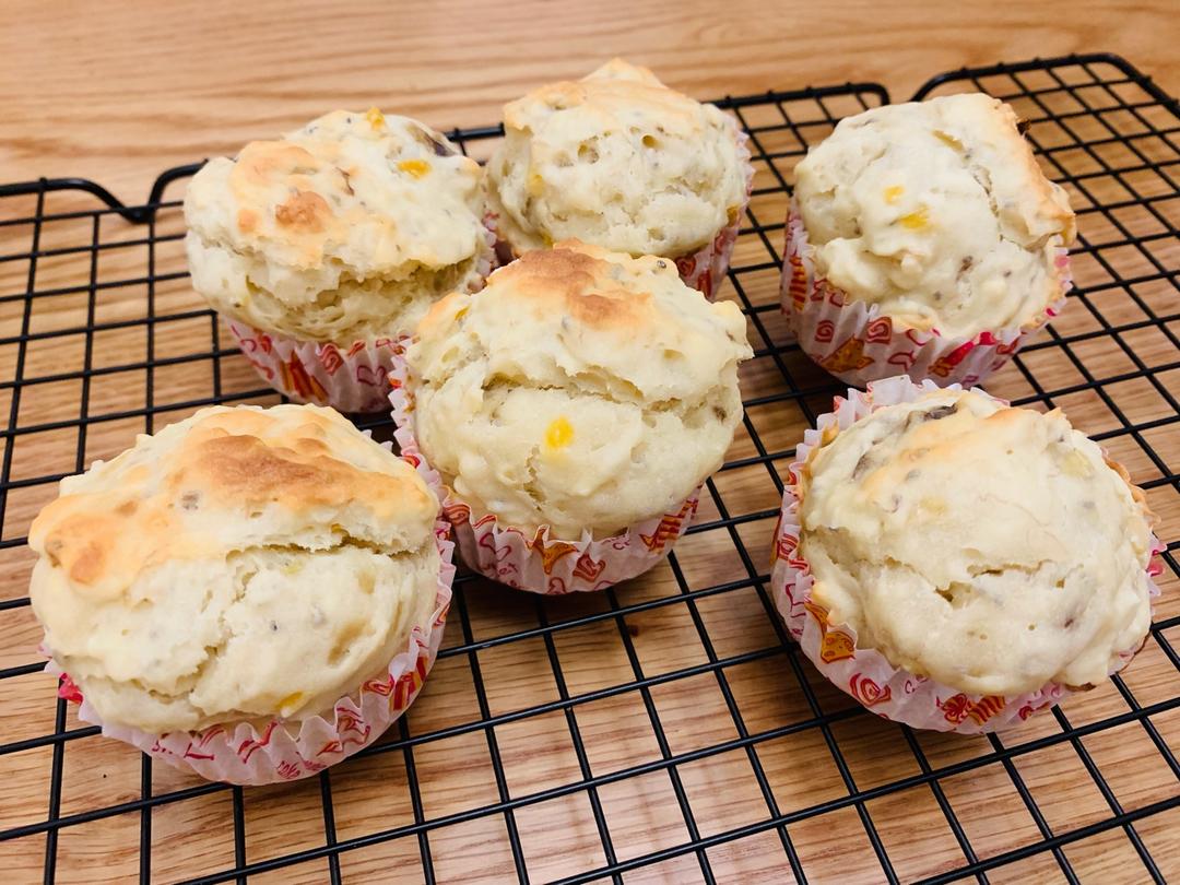 香蕉酸奶麦芬（无油无糖）——附传统法麦芬开裂Tips