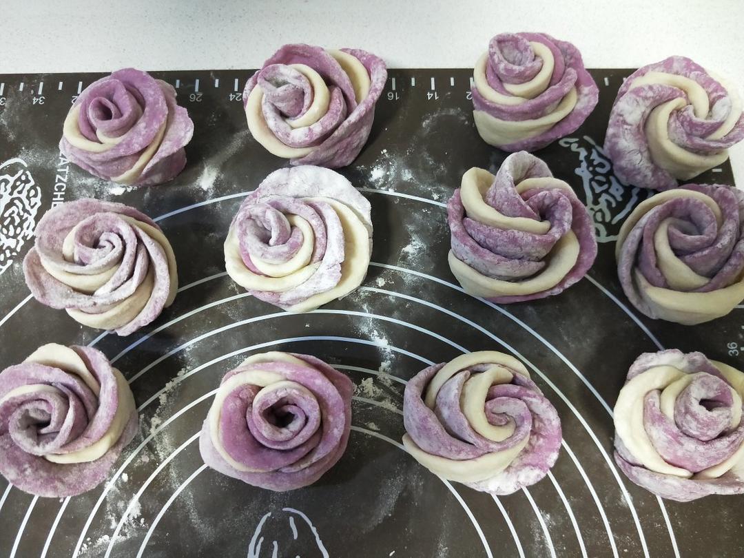 紫薯玫瑰花馒头