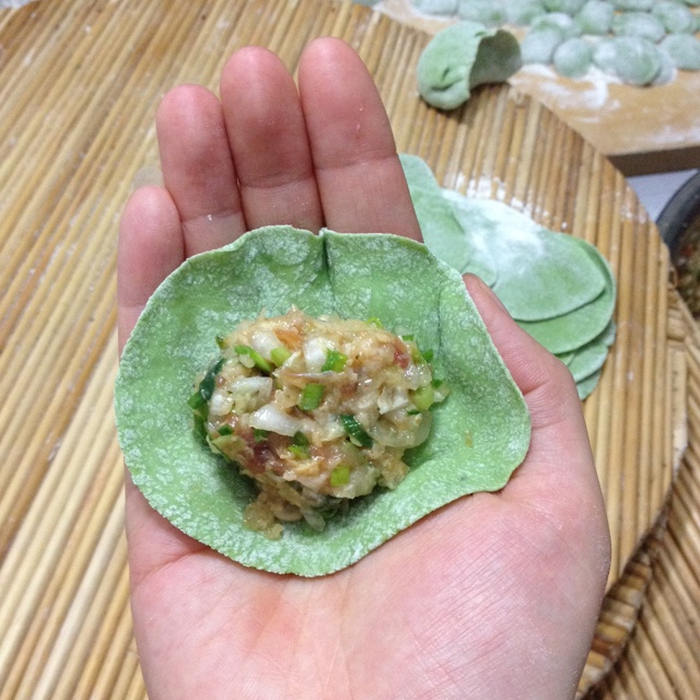 彩色饺子皮