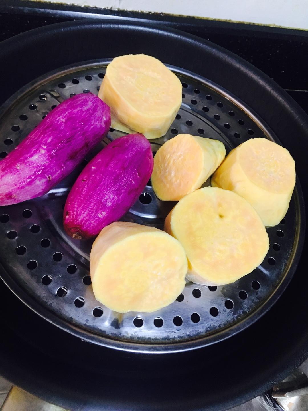 简易版紫薯冰皮月饼的做法 步骤1