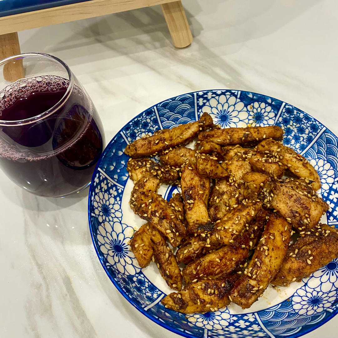 孜然鸡胸肉，低脂低卡好吃无压力。