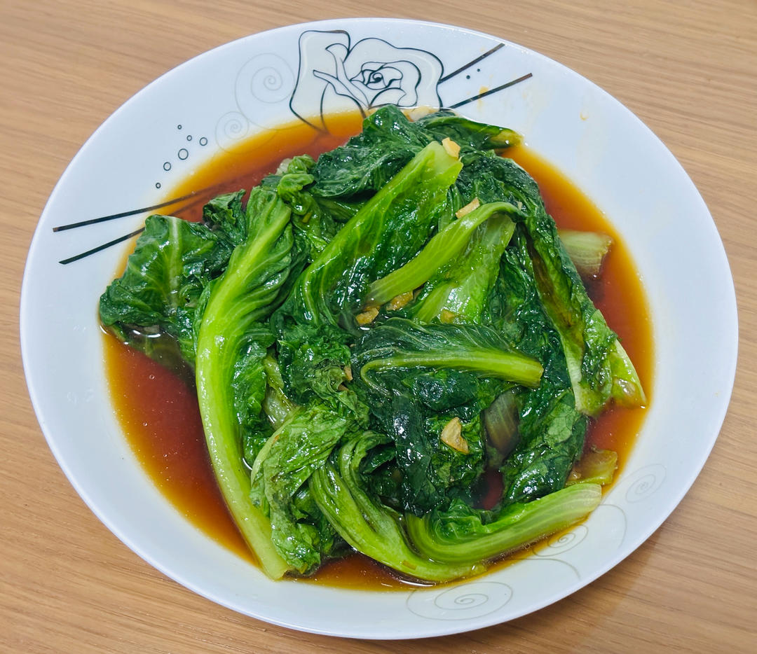 一点不输饭店的白灼罗马生菜