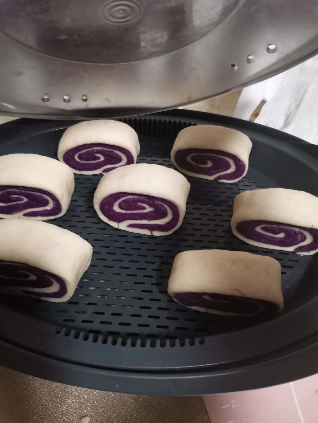 奶香紫薯馒头