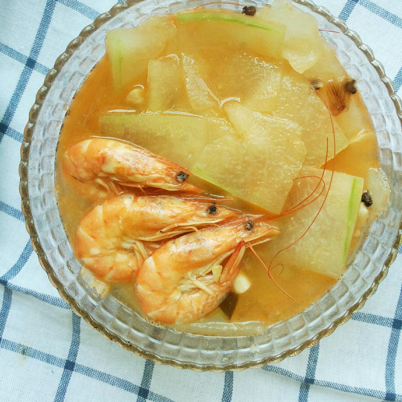 鲜虾冬瓜汤的做法