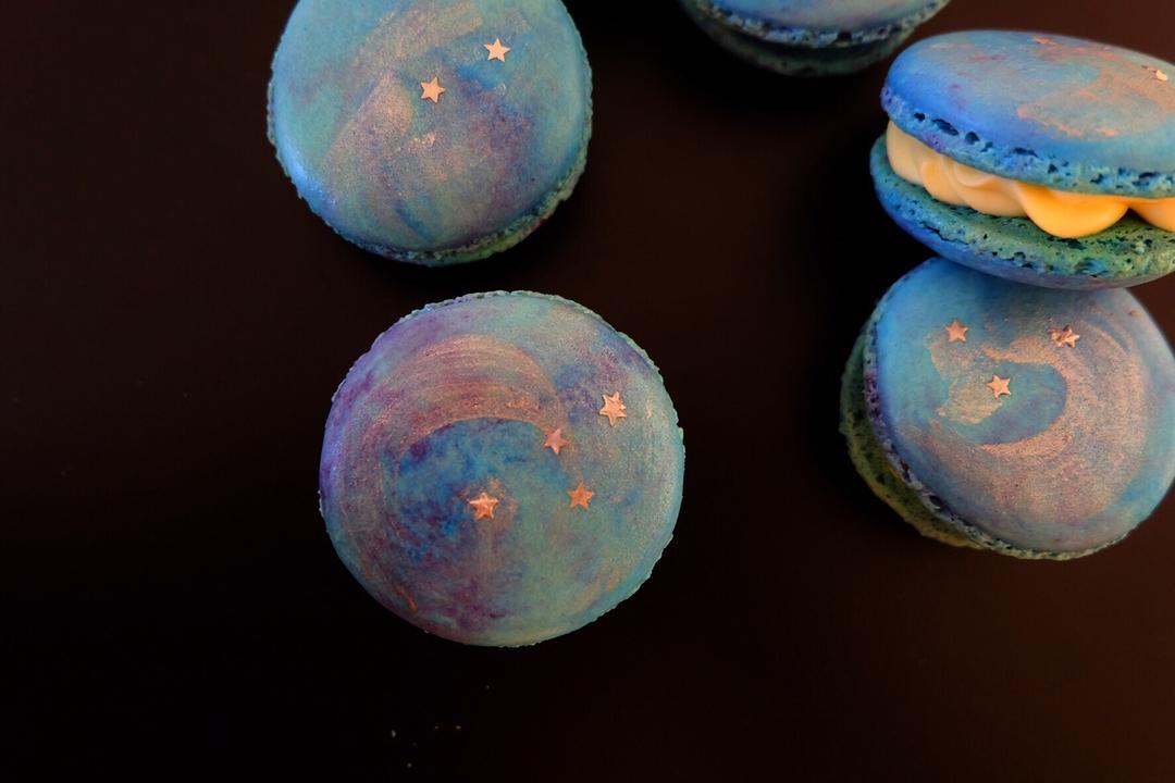 星空马卡龙制作方法(圣诞节彩蛋:饼身的制作)
