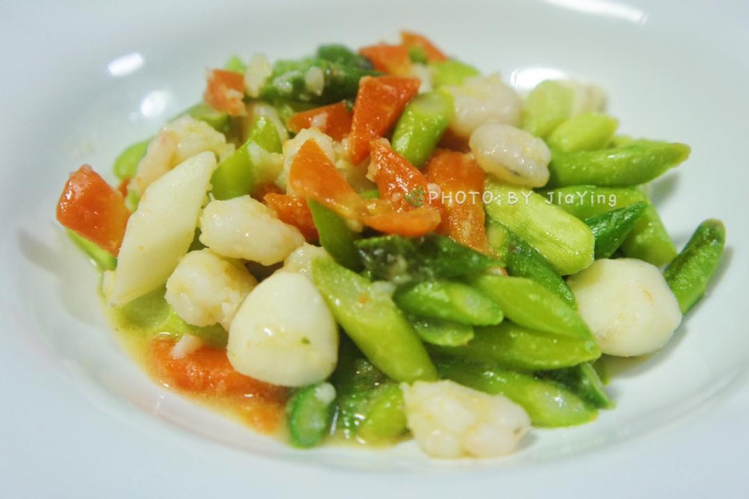 芦笋炒虾仁的做法