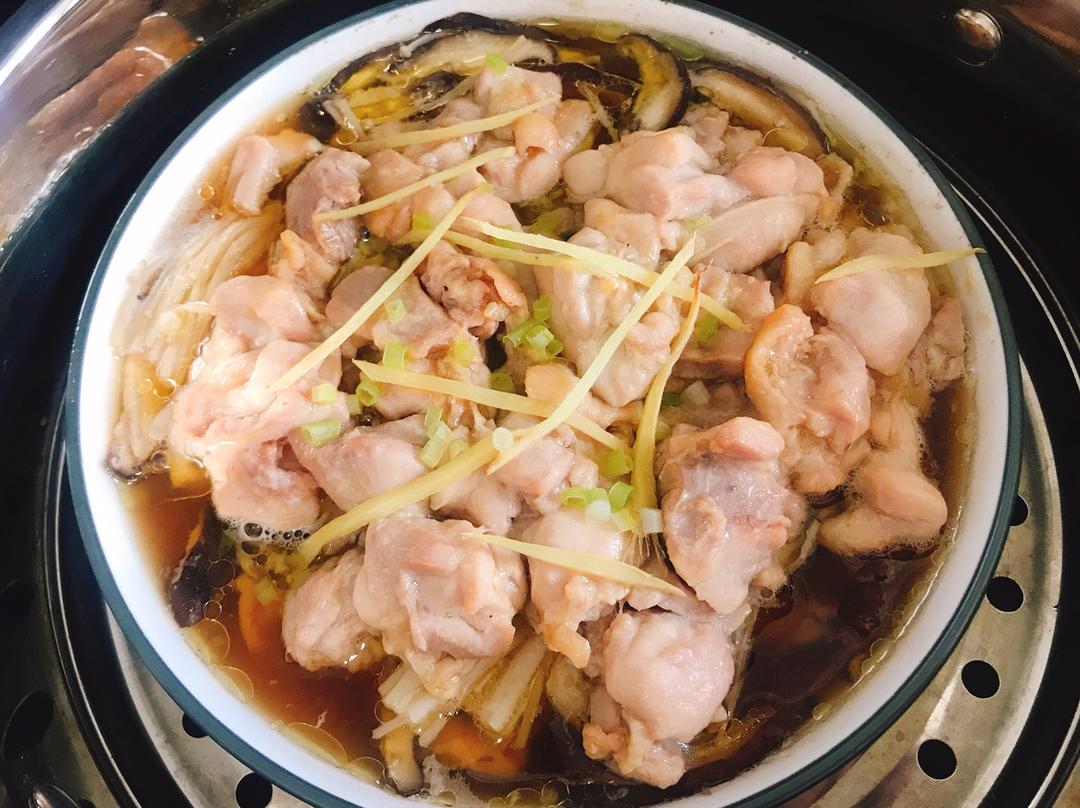 蟹味菇蒸鸡腿肉