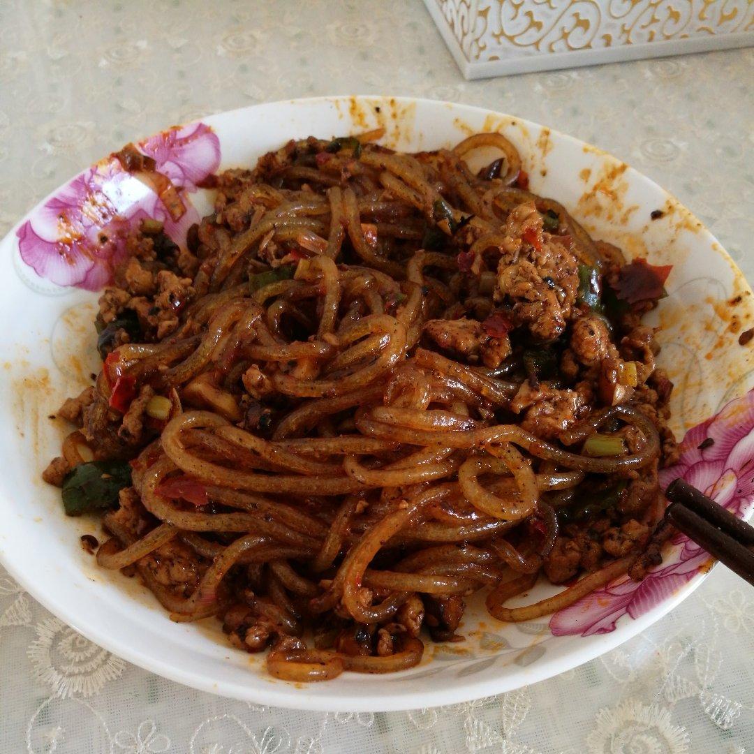 肉末炒粉丝