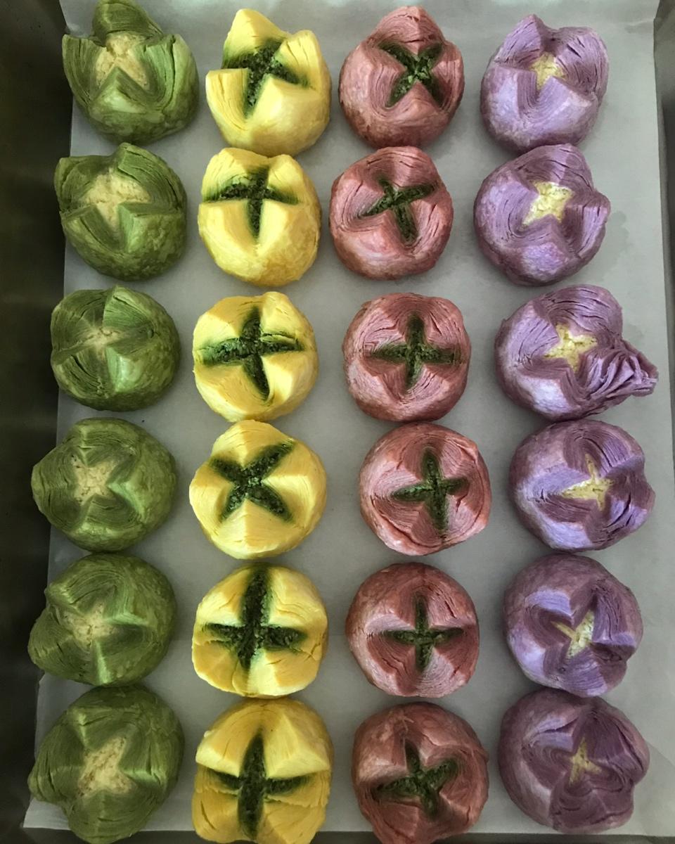 花开富贵之四种口味的椰蓉开口酥